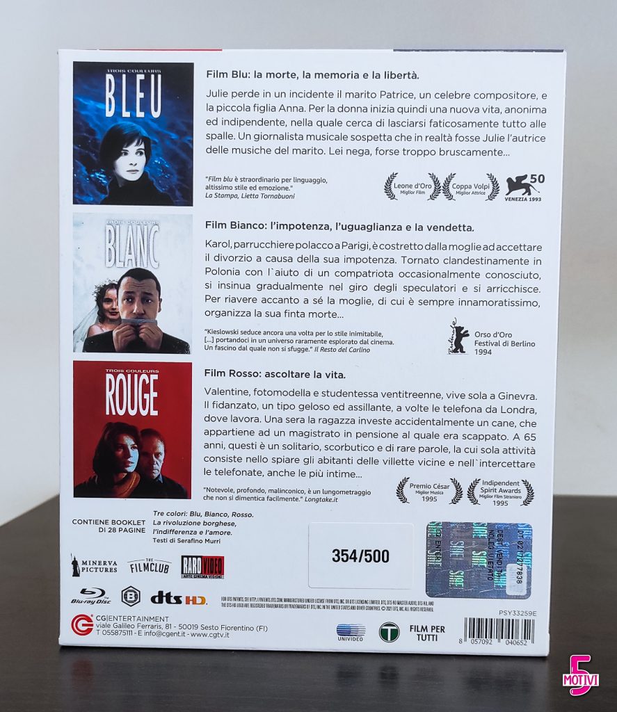 film tre colori Krzysztof Kieślowski blu-ray