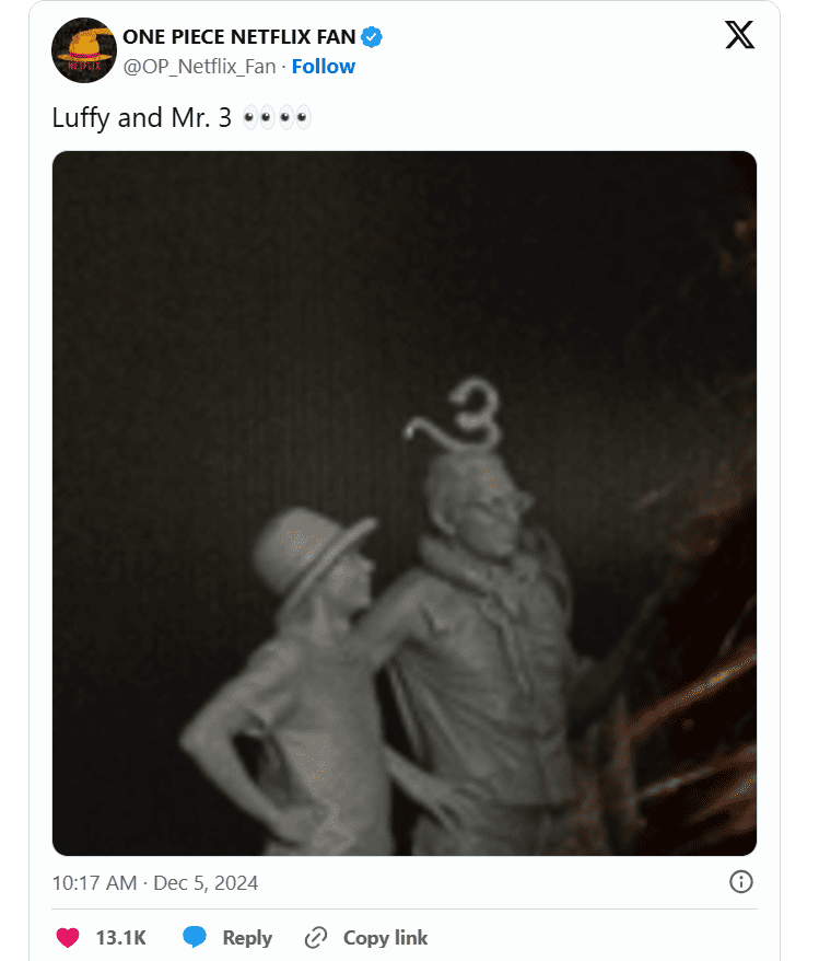 One Piece 2, una foto dal set della serie Netflix mostra Mr. 3