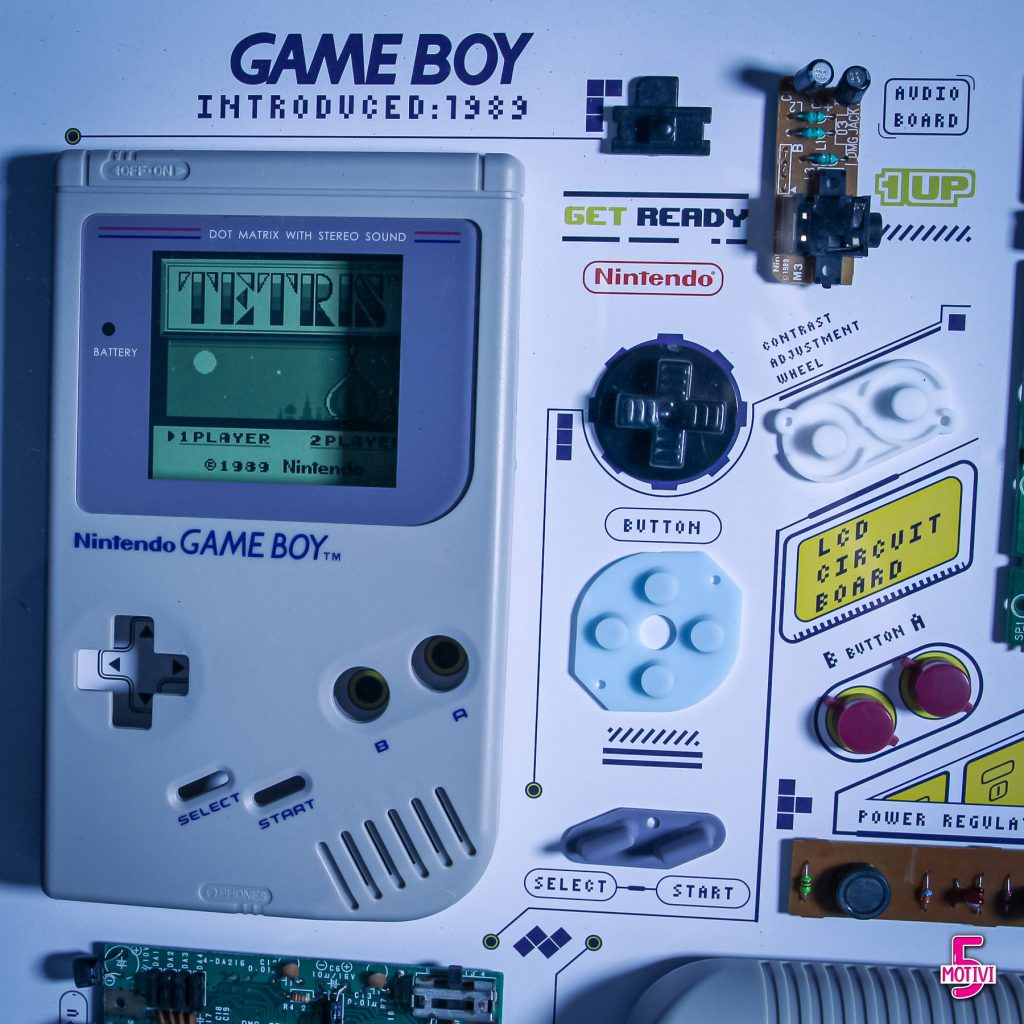 Nintendo Game Boy, il quadro da collezione con i componenti a vista di Grid Studios