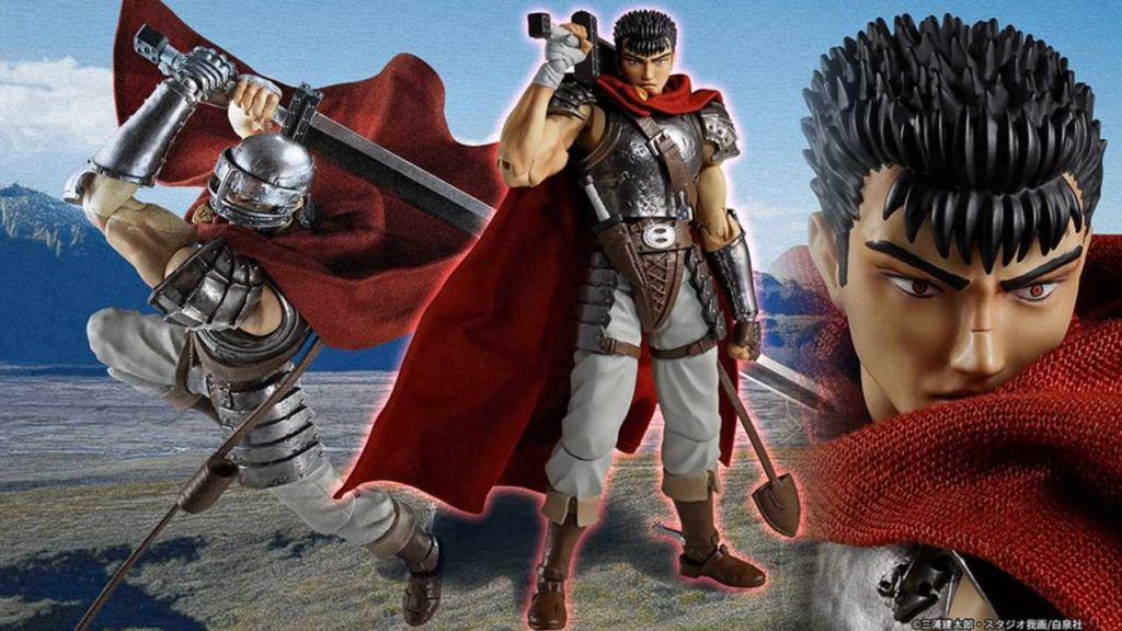 Berserk: Guts S.H.Figuarts Bandai con il mantello in tessuto