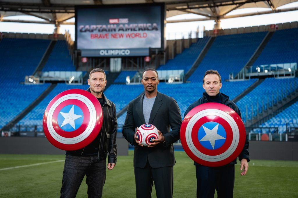 Captain America: Brave New World, il video con Totti e Del Piero