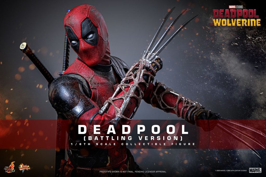 Hot Toys, la figure di Deadpool Battling Version da Deadpool & Wolverine