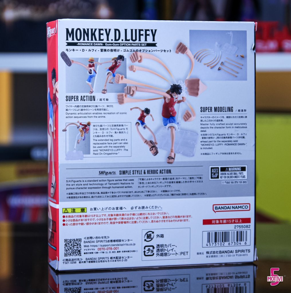 luffy parts set gum-gum figuarts recensione
