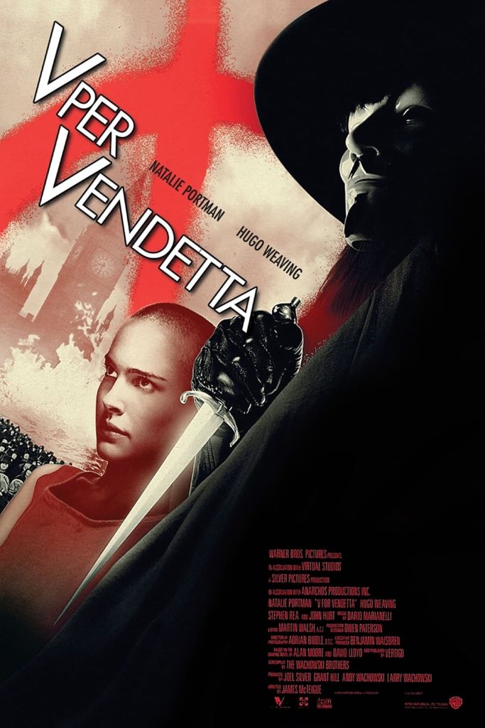 stasera in tv film oggi 6 marzo 2025 prima serata poster film V Per Vendetta
