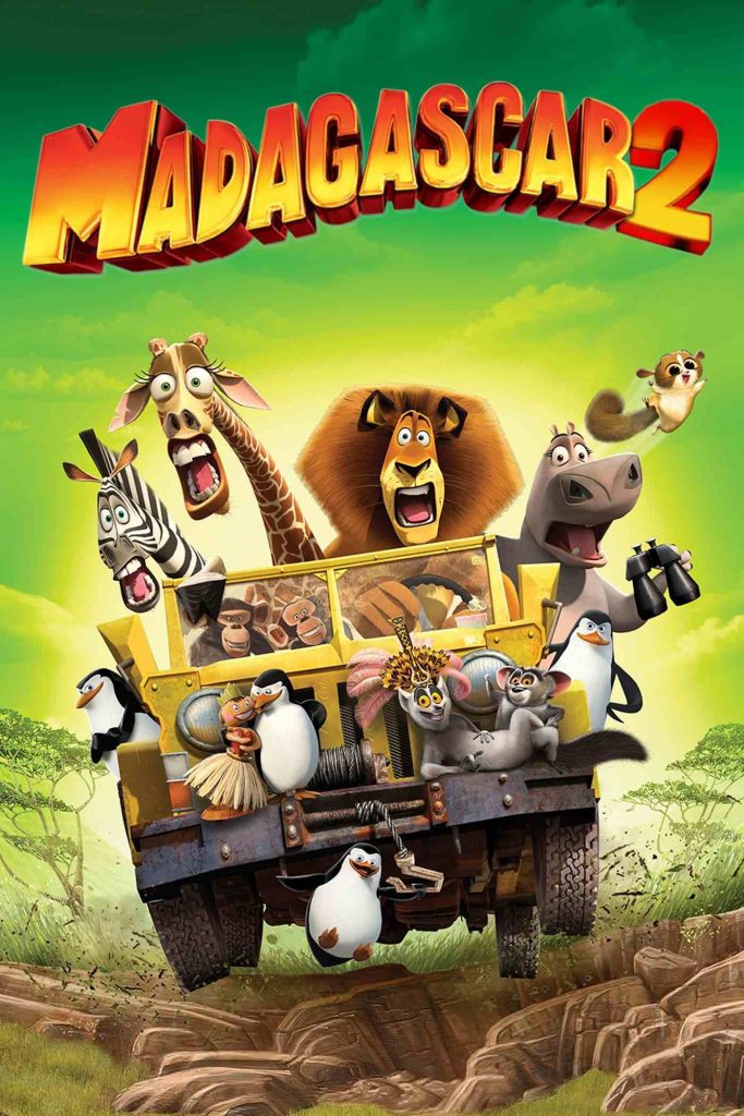 stasera in tv film oggi 29 marzo 2025 prima serata poster film Madagascar 2