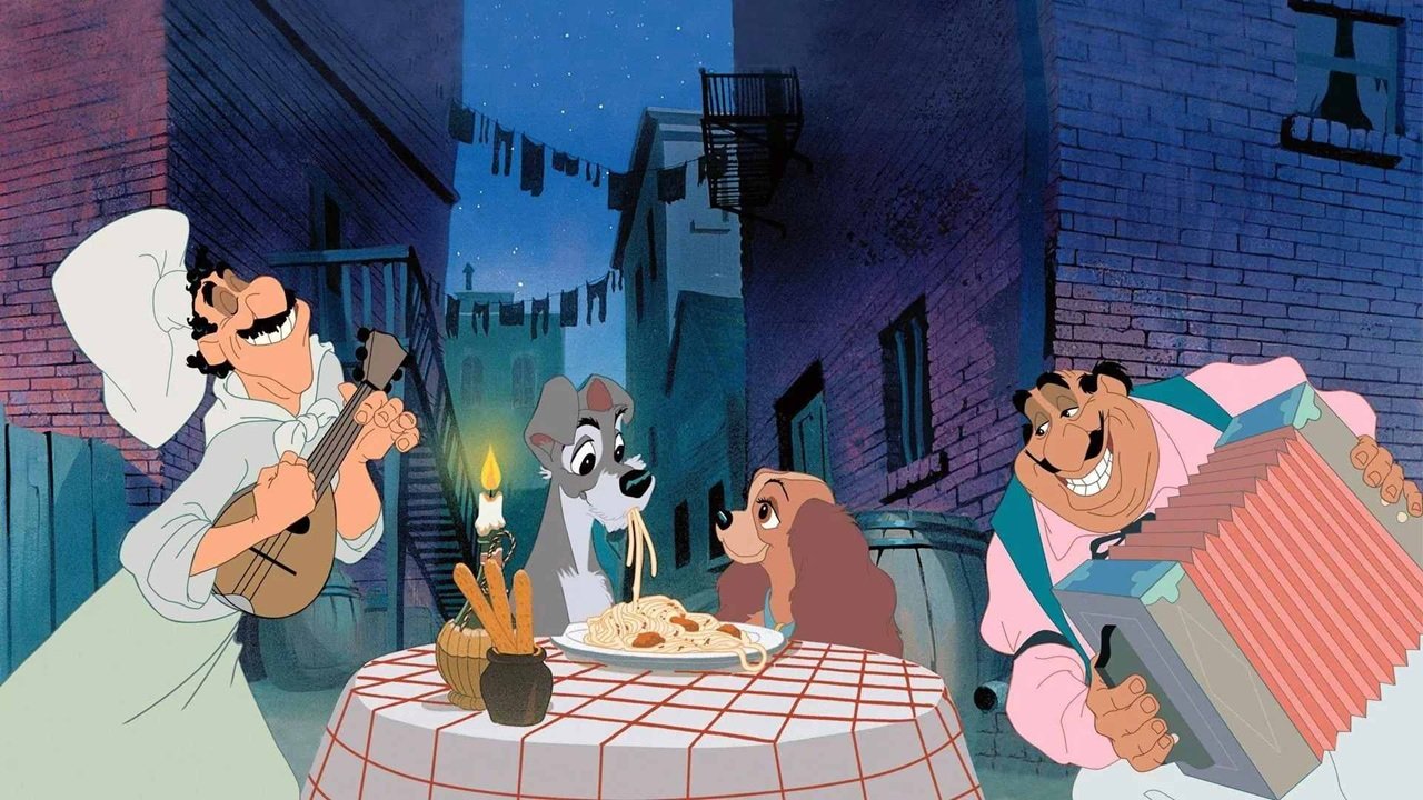 Poster cartone animato della Disney Lilli e Il Vagabondo