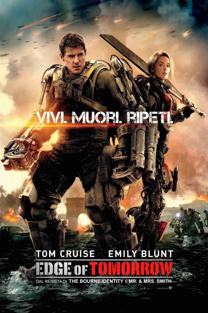stasera in tv film prima serata oggi 1° giugno 2025 poster film Edge Of Tomorrow - Senza Domani