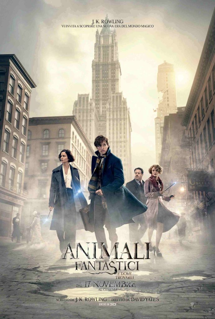 stasera in tv film prima serata oggi 3 maggio 2025 poster film Animali Fantastici e Dove Trovarli