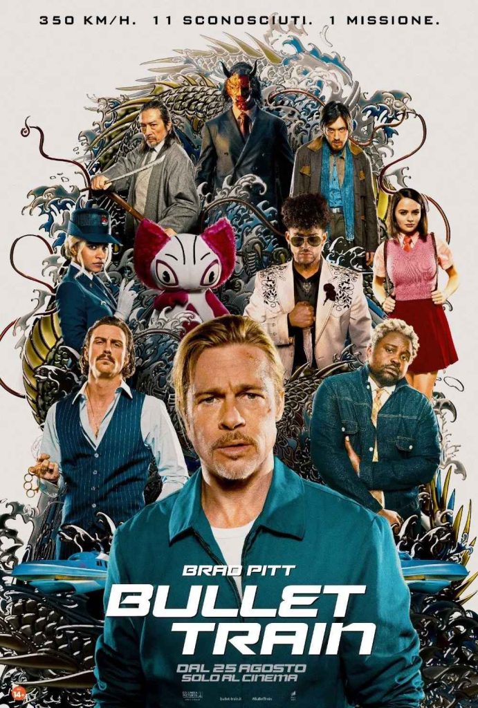 stasera in tv film prima serata oggi 5 maggio 2025 poster film Bullet Train
