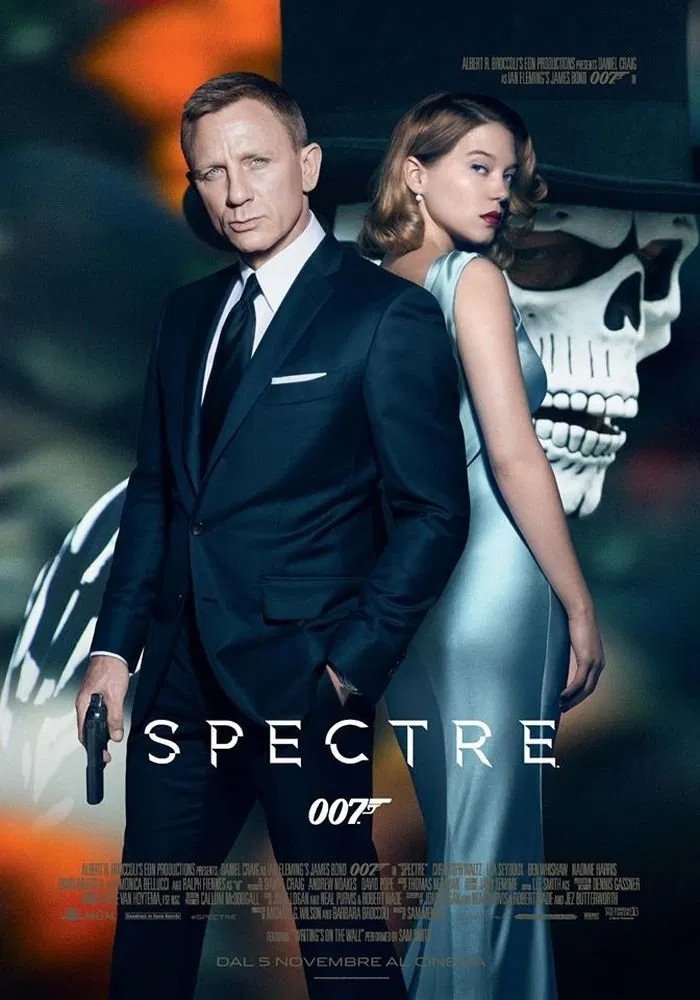 stasera in tv film prima serata oggi 17 giugno 2025 poster film Spectre