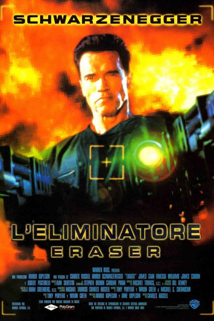 stasera in tv film prima serata oggi 10 settembre 2025 poster film L'Eliminatore - Eraser
