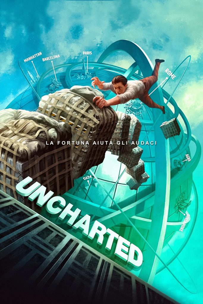 stasera in tv film prima serata oggi 7 settembre 2025 poster film Uncharted