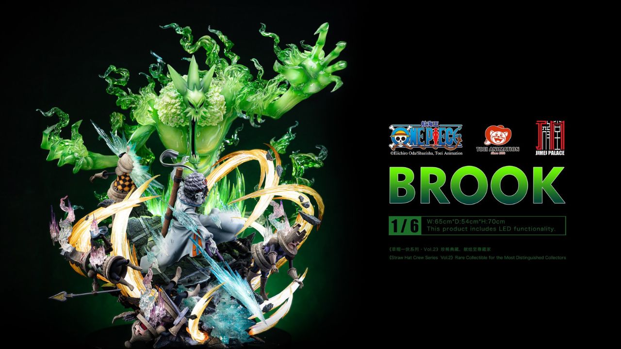 One Piece, la figure in ed. limitata di Brook V2 da Jimei Palace
